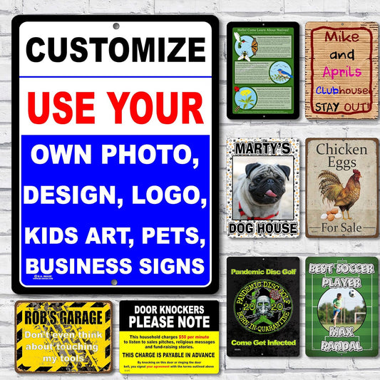 Custom Metal Sign – Upload Your Photo or Logo