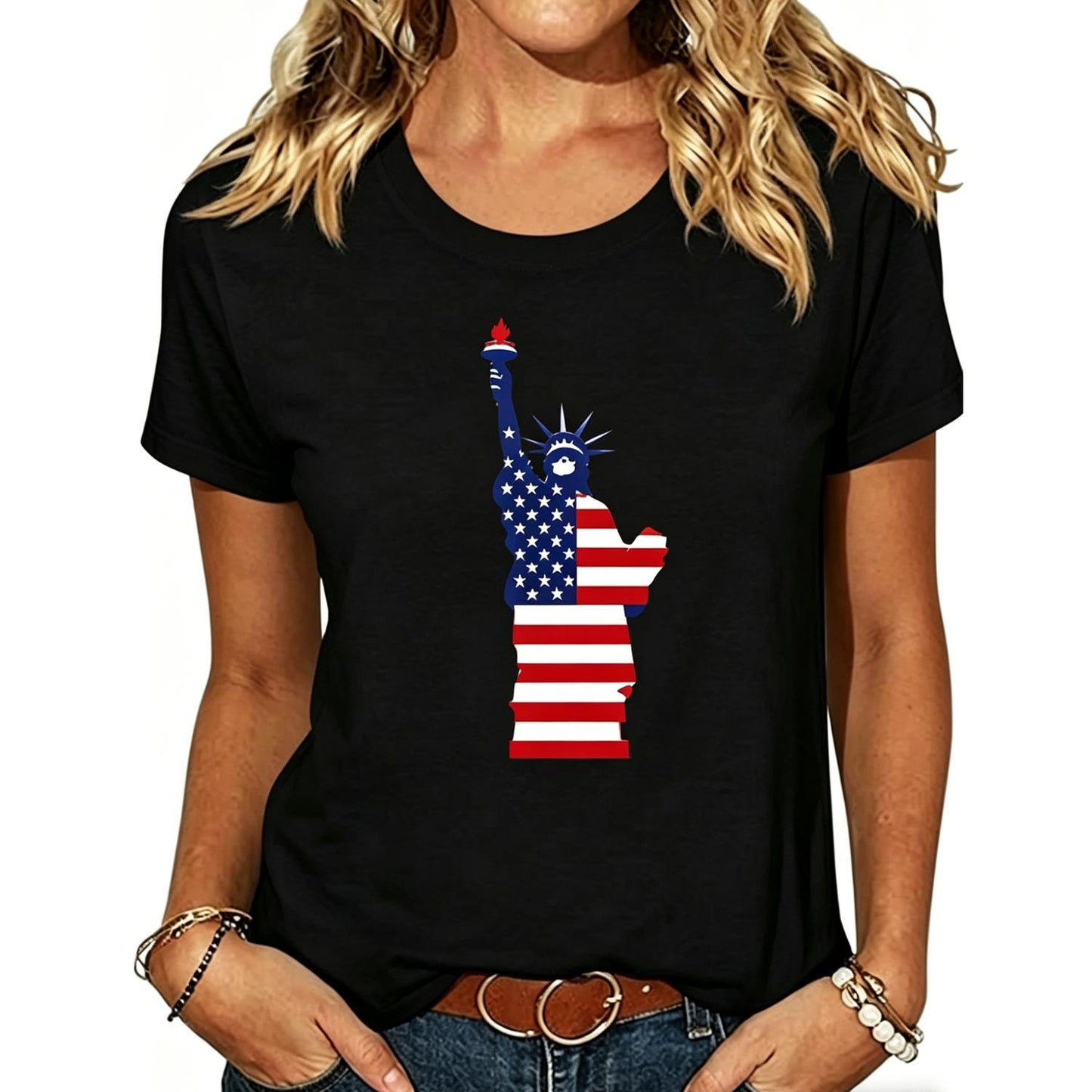 250th Anniversary USA Shirts Womens United States 250th Anniversary T-Shirt America Flag Freedom Grace Graphic Tops