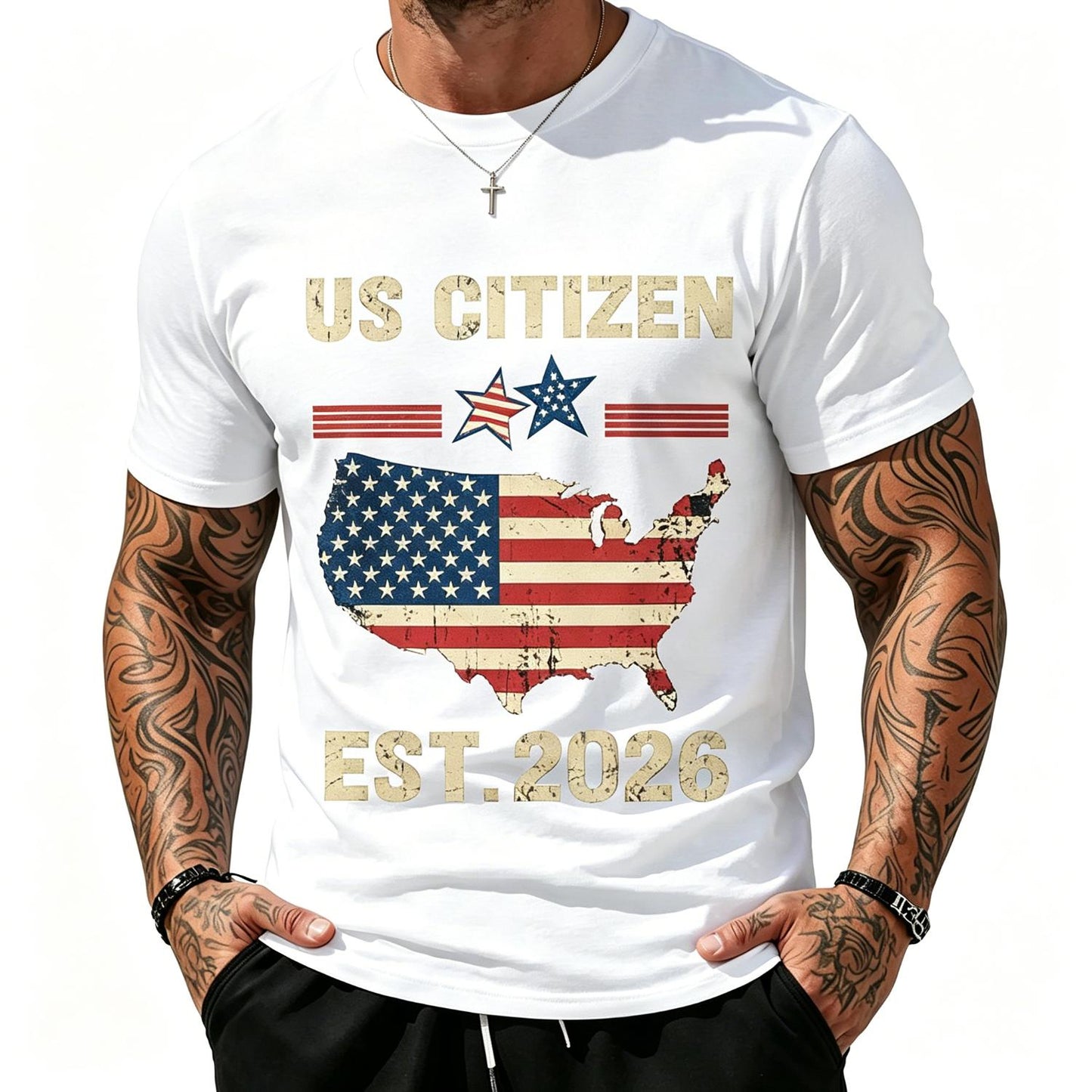 US Citizen Est 2026 Immigrant New American Citizenship Party T-Shirt