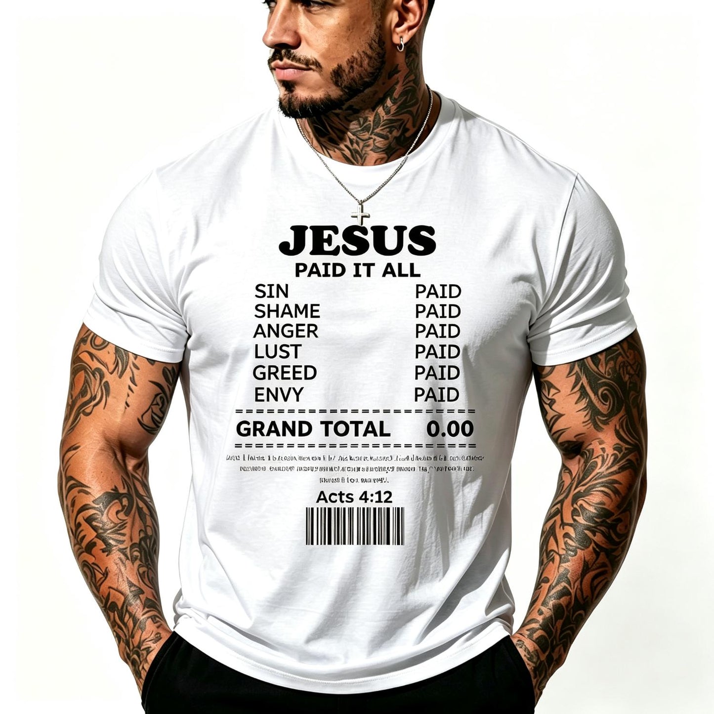 Jesus Paid It All Lord Christ Savior Salvation Christian T-Shirt