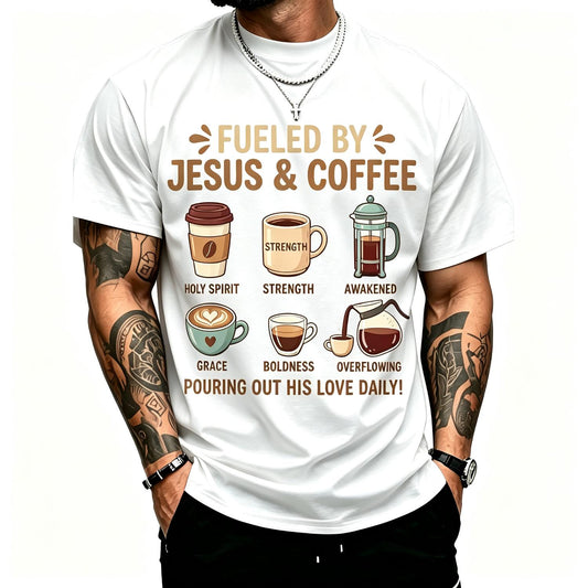 Fueled by Jesus & Coffee Christian Unisex T-Shirt