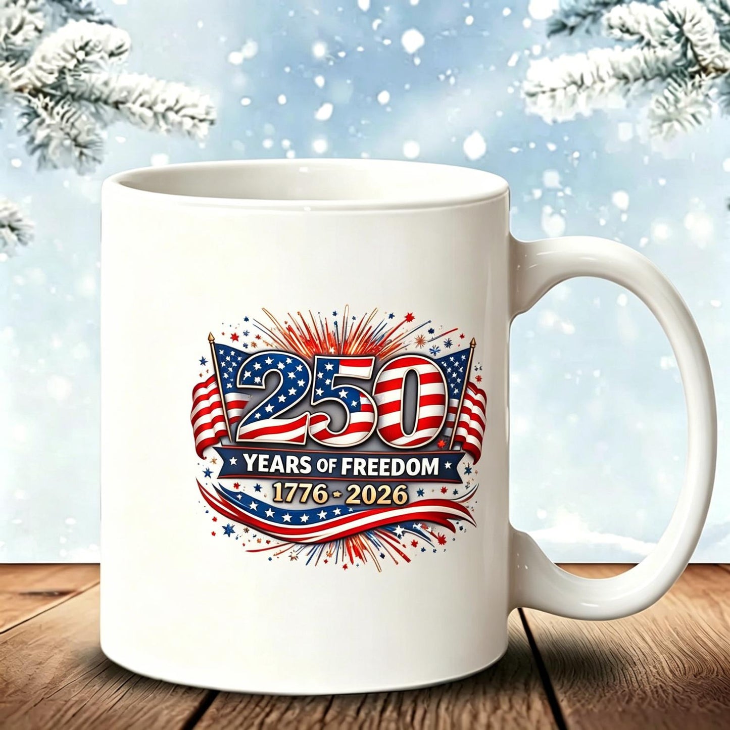 50 Years of America 1776 2026 250th Anniversary of the United States Birthday July 4th Reusable Coffee Cups Ceramic Cup Gifts Cup 1pc 11Oz Ceramic Mug