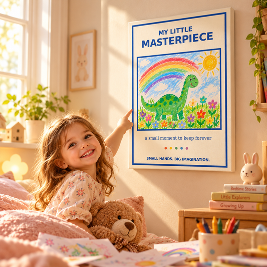 My Little Masterpiece personalized kids' drawing canvas alternate view
