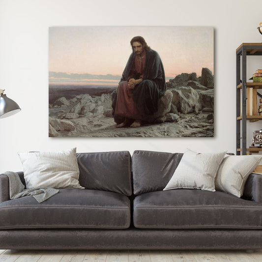 Jesus Christ in the Wilderness canvas wall art room display