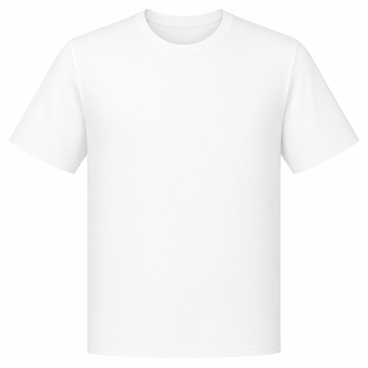 Plain white unisex T-shirt for custom photo and artwork printing