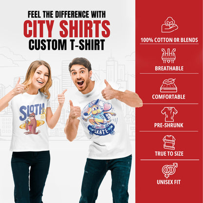 Add Your Own and Text Design Custom Personalized Adult T-Shirt Tee