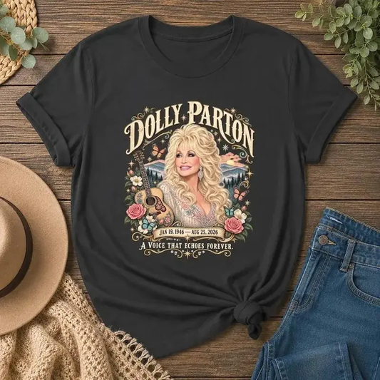 Dolly Parton Memorial T-Shirt – Country Music Legend Tribute Graphic Tee