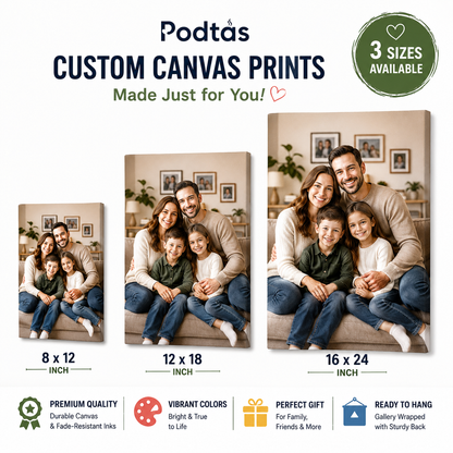 Custom Photo Canvas Print – Upload Your Own Image