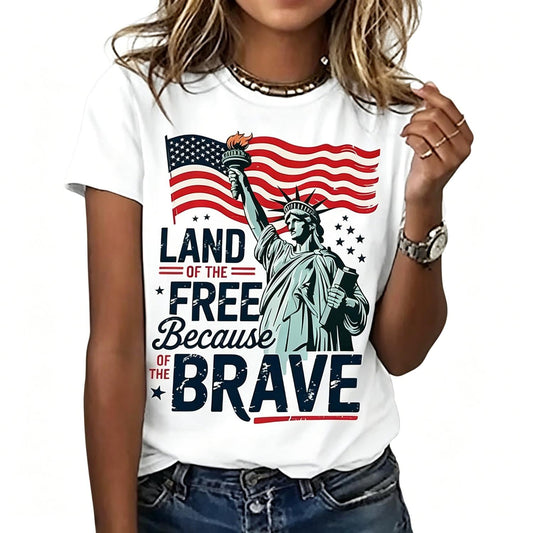 Land of the Free Because of the Brave Liberty T-Shirt