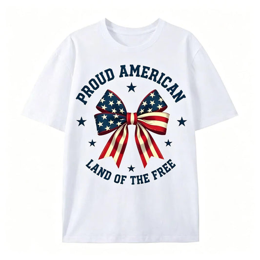 Proud American Land of the Free Bow Unisex T-Shirt
