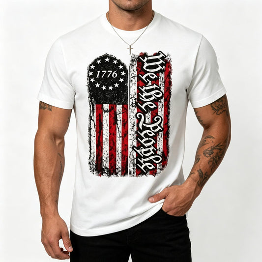 We the People 1776 Distressed Flag Unisex T-Shirt