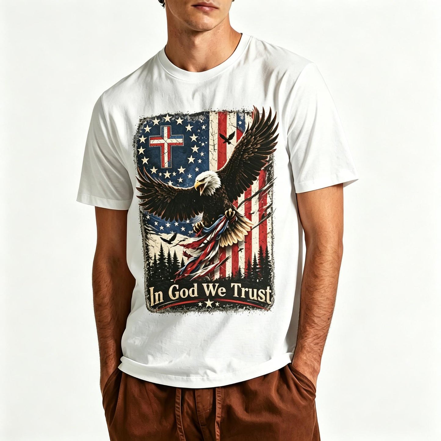 Men'S T-Shirt American Flag 250Th Anniversary 1776-2026 Retro Print Coded Men'S T-Shirt Printed Round Neck T-Shirt, Summer Casual Vacation Men'S Short Sleeve Top