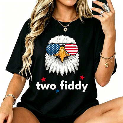 Two Fiddy Funny Meme Eagle 250 Years USA 250th 4th of July T-Shirt