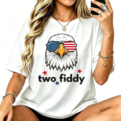Two Fiddy Funny Meme Eagle 250 Years USA 250th 4th of July T-Shirt