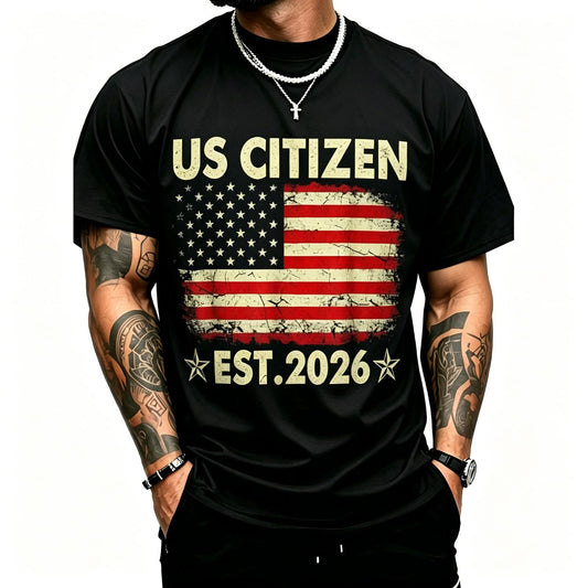 New US Citizen Est 2026 American Immigrant Citizenship Gifts T-Shirt