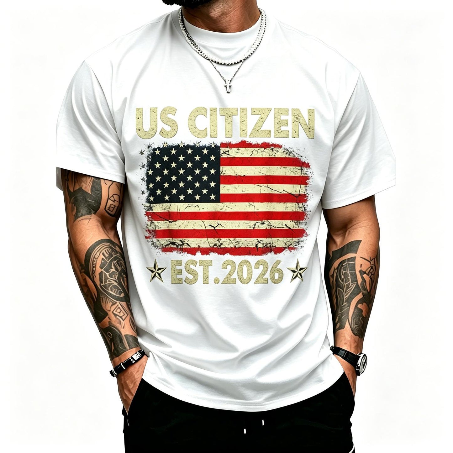 New US Citizen Est 2026 American Immigrant Citizenship Gifts T-Shirt