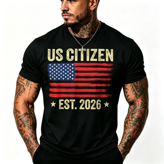 Men's Women's US Citizenship Decoration American New USA Citizen T-Shirt