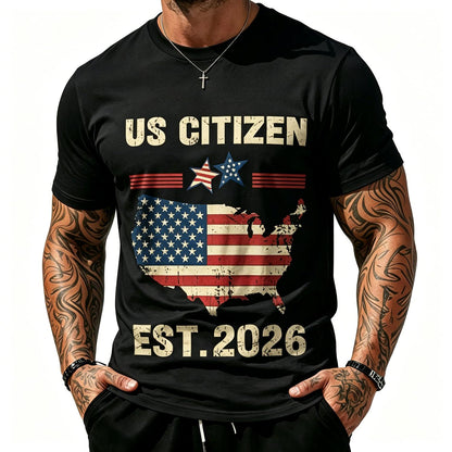 US Citizen Est 2026 Immigrant New American Citizenship Party T-Shirt