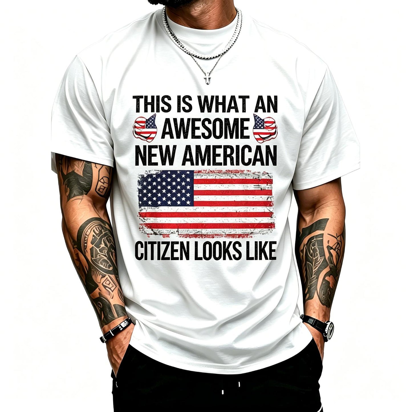 Awesome New American Flag US Citizenship USA US Citizen T-Shirt