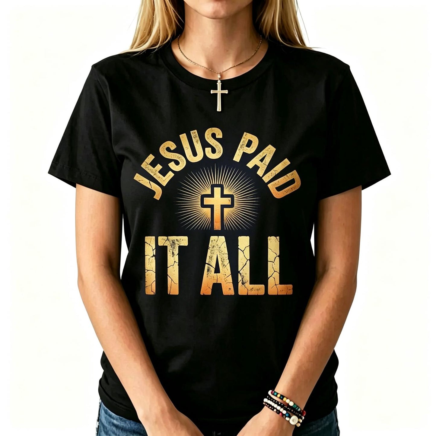 Jesus Paid It All Christian Faith Design T-Shirt