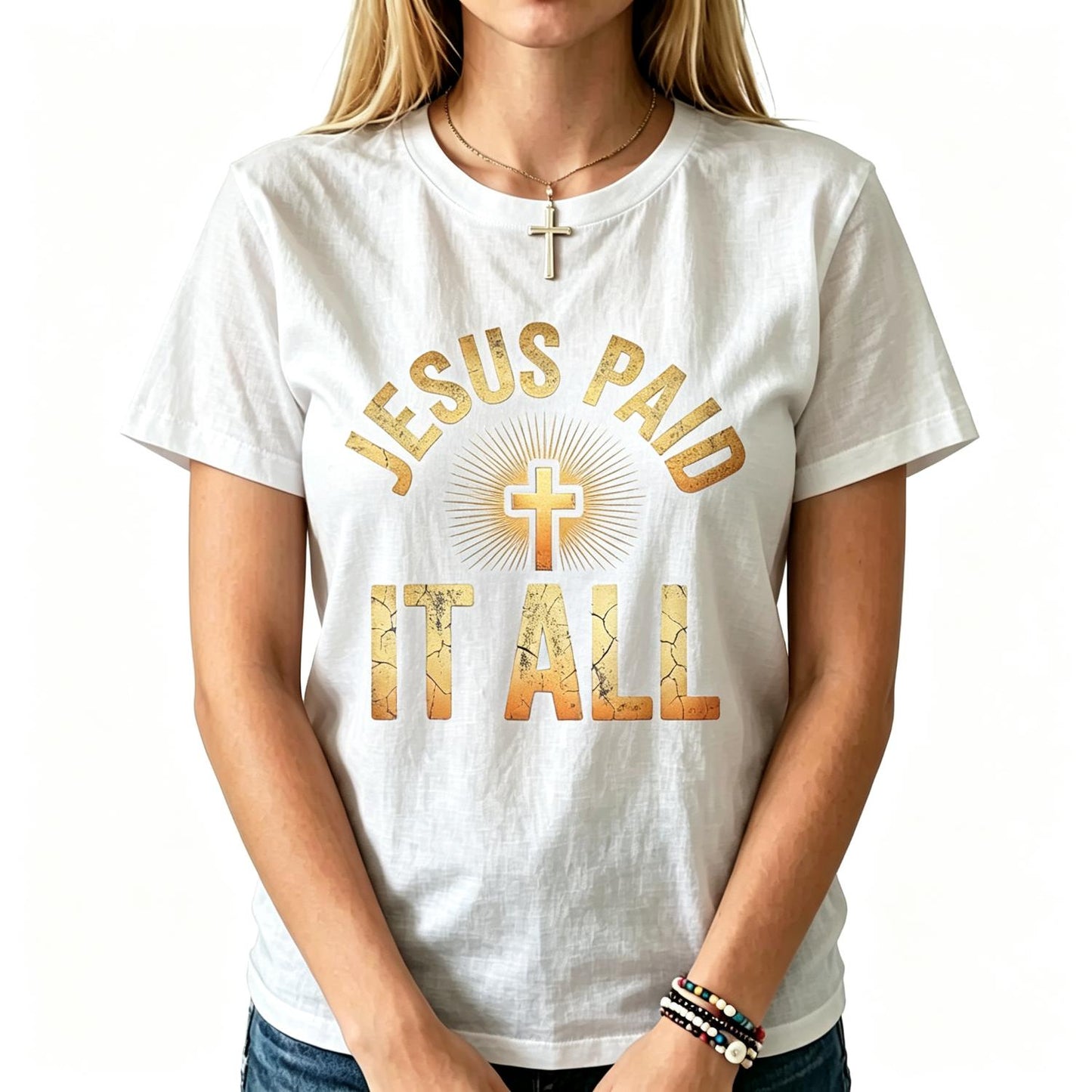 Jesus Paid It All Christian Faith Design T-Shirt