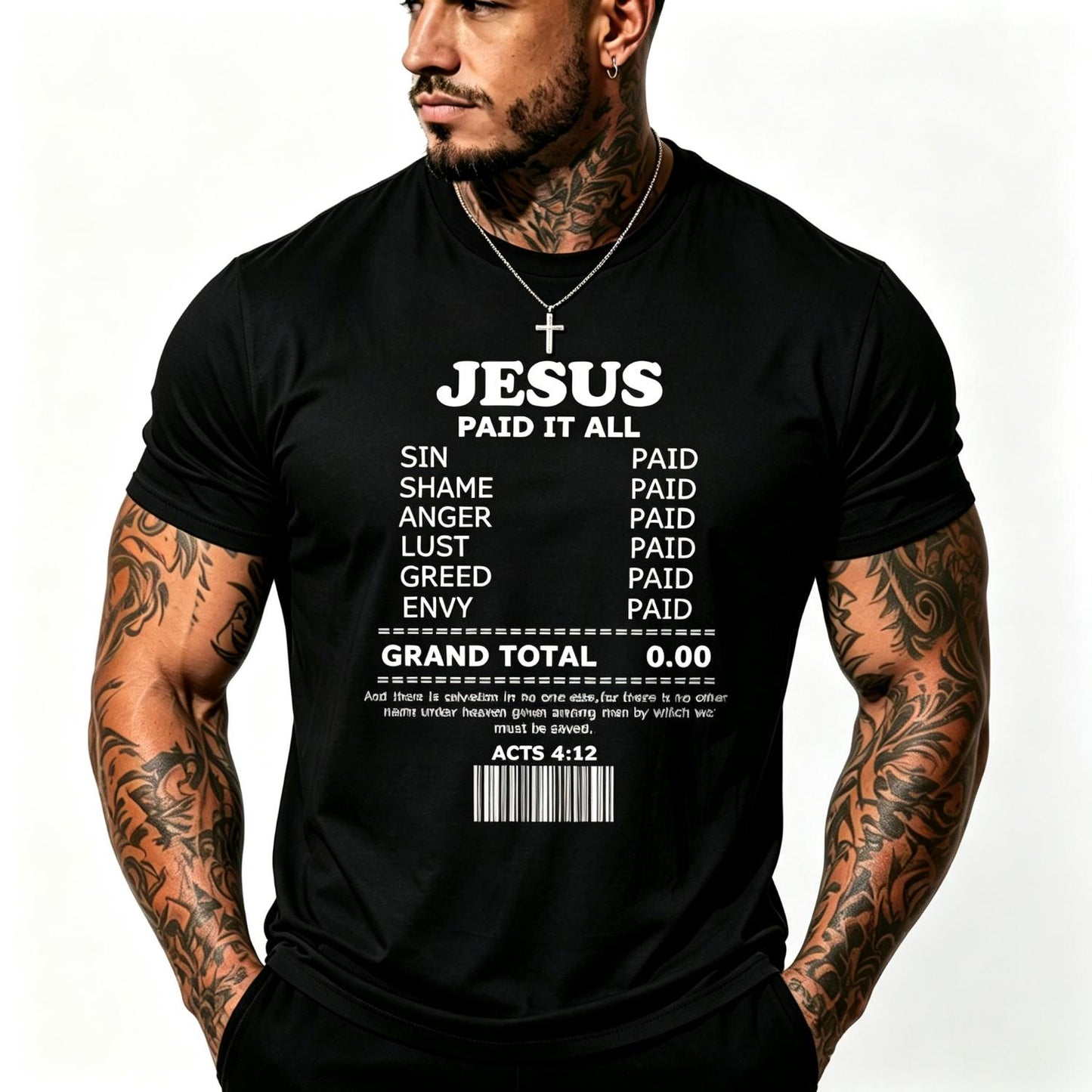 Jesus Paid It All Lord Christ Savior Salvation Christian T-Shirt