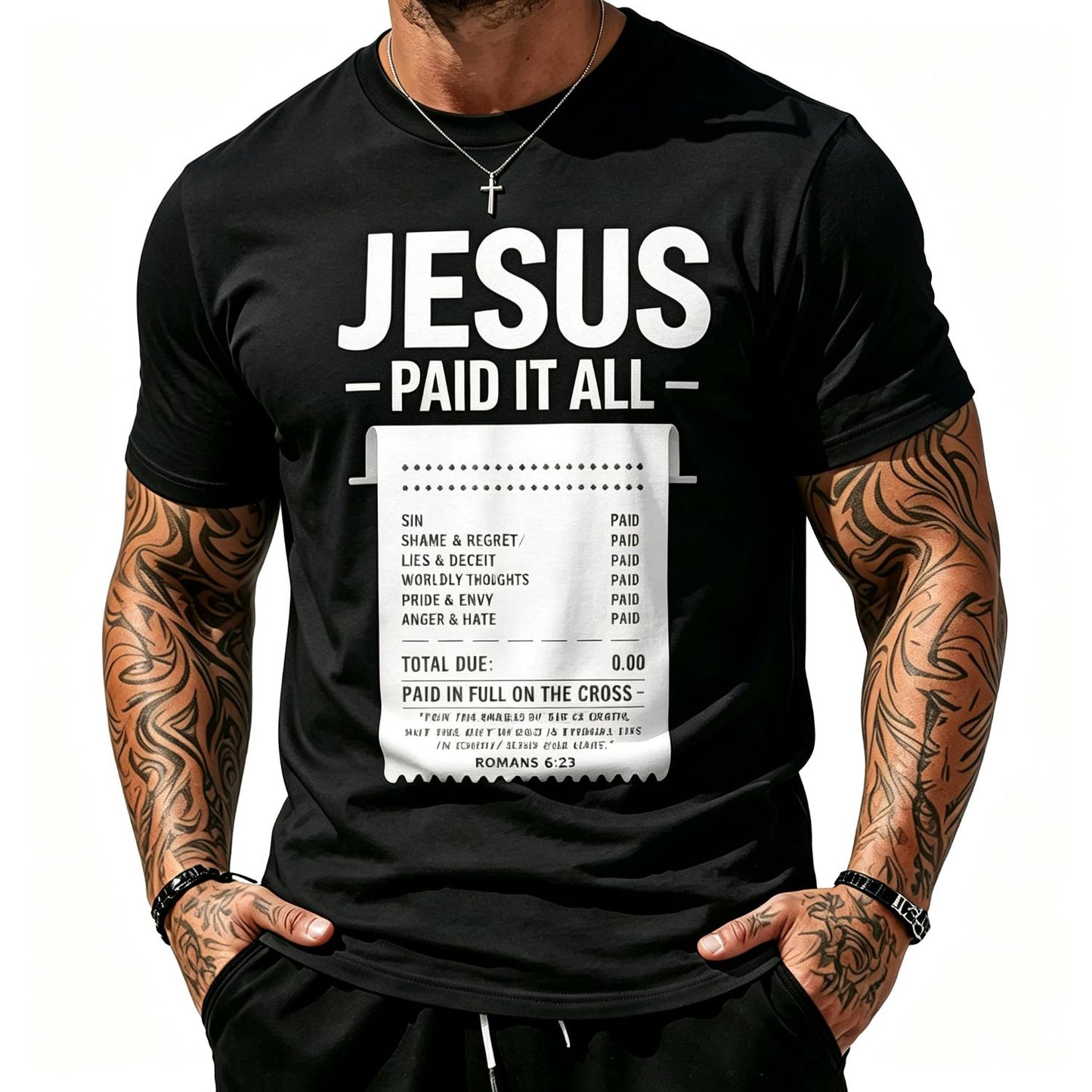 Jesus Paid It Praise Baptism Bible Verse Baptized Christian T-Shirt