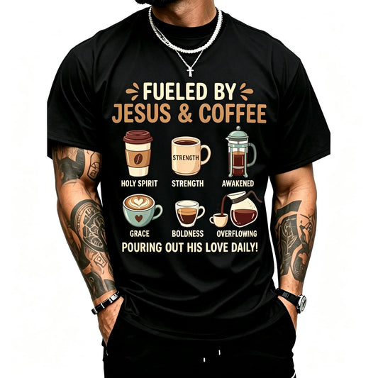 Fueled by Jesus & Coffee Christian Unisex T-Shirt