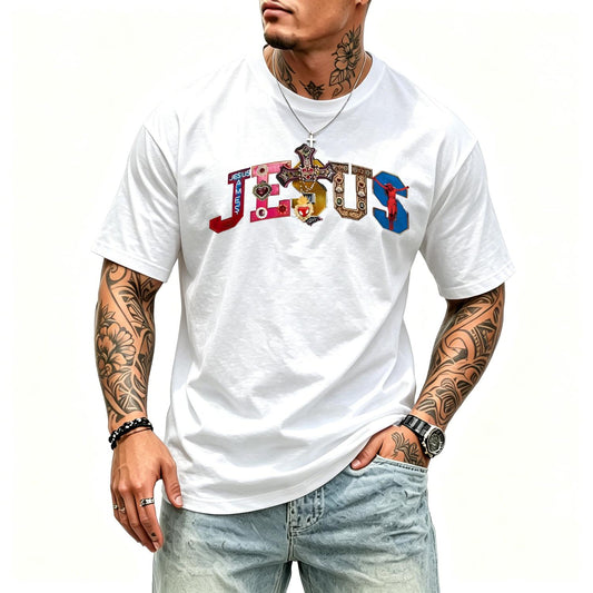 Jesus Cross Collage Graphic Unisex T-Shirt