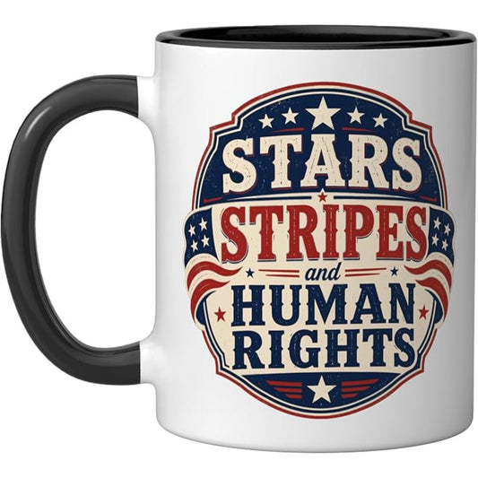 Stars, Stripes and Human Rights Ceramic Mug