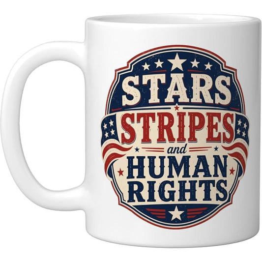 Stars, Stripes and Human Rights Ceramic Mug
