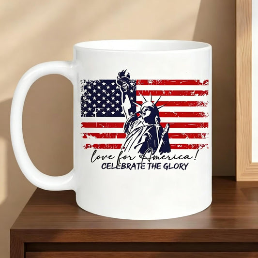 Love for America Statue of Liberty Ceramic Mug