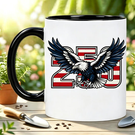 America 250 Bald Eagle Ceramic Mug
