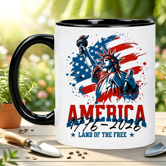 America 1776–2026 Statue of Liberty Ceramic Mug