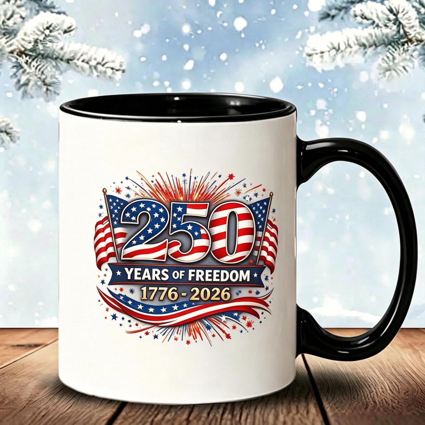 50 Years of America 1776 2026 250th Anniversary of the United States Birthday July 4th Reusable Coffee Cups Ceramic Cup Gifts Cup 1pc 11Oz Ceramic Mug