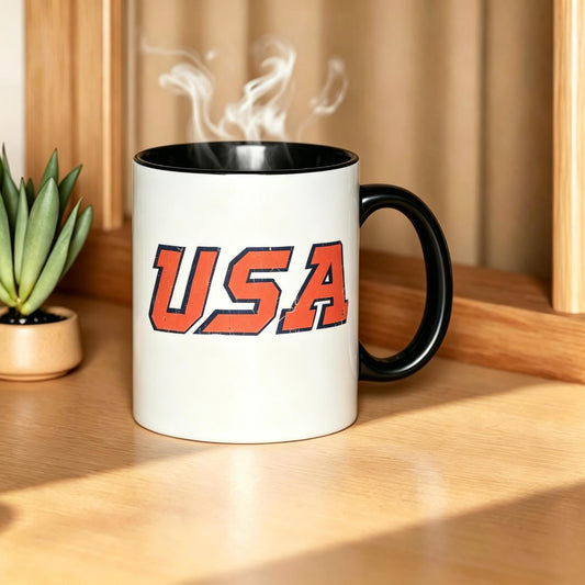 Vintage USA Patriotic Ceramic Mug