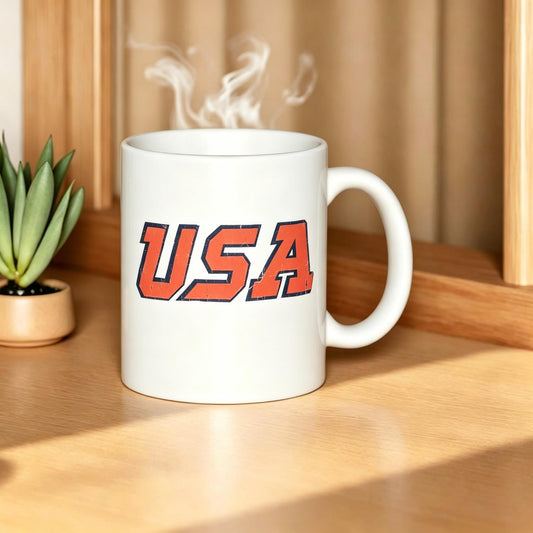 Vintage USA Patriotic Ceramic Mug