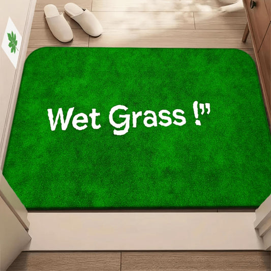 Wet Grass Green Flannel Mat