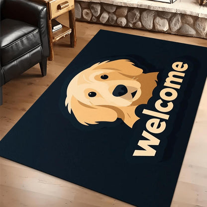 Golden Retriever Welcome Flannel Mat