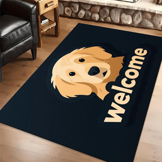 Golden Retriever Welcome Flannel Mat