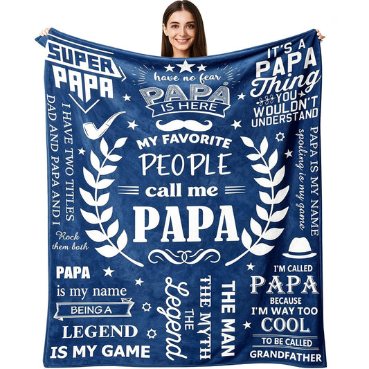 Papa & Grandpa Gift Throw Blanket from Grandkids