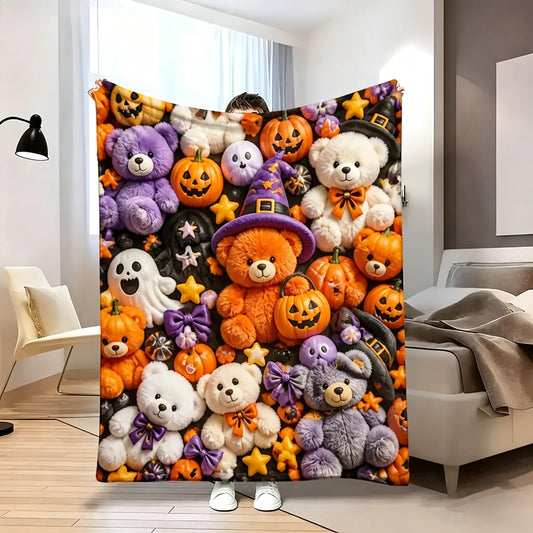 Pastel Floral Teddy Plush Throw Blanket