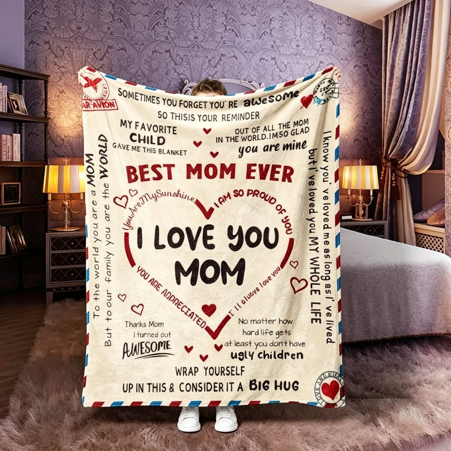 Letter to Mom Soft Throw Blanket