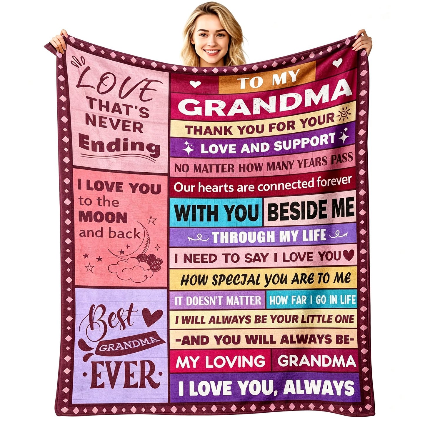 Best Grandma Flannel Throw Blanket from Grandkids