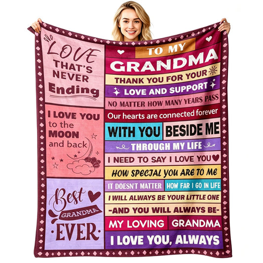 Best Grandma Flannel Throw Blanket from Grandkids