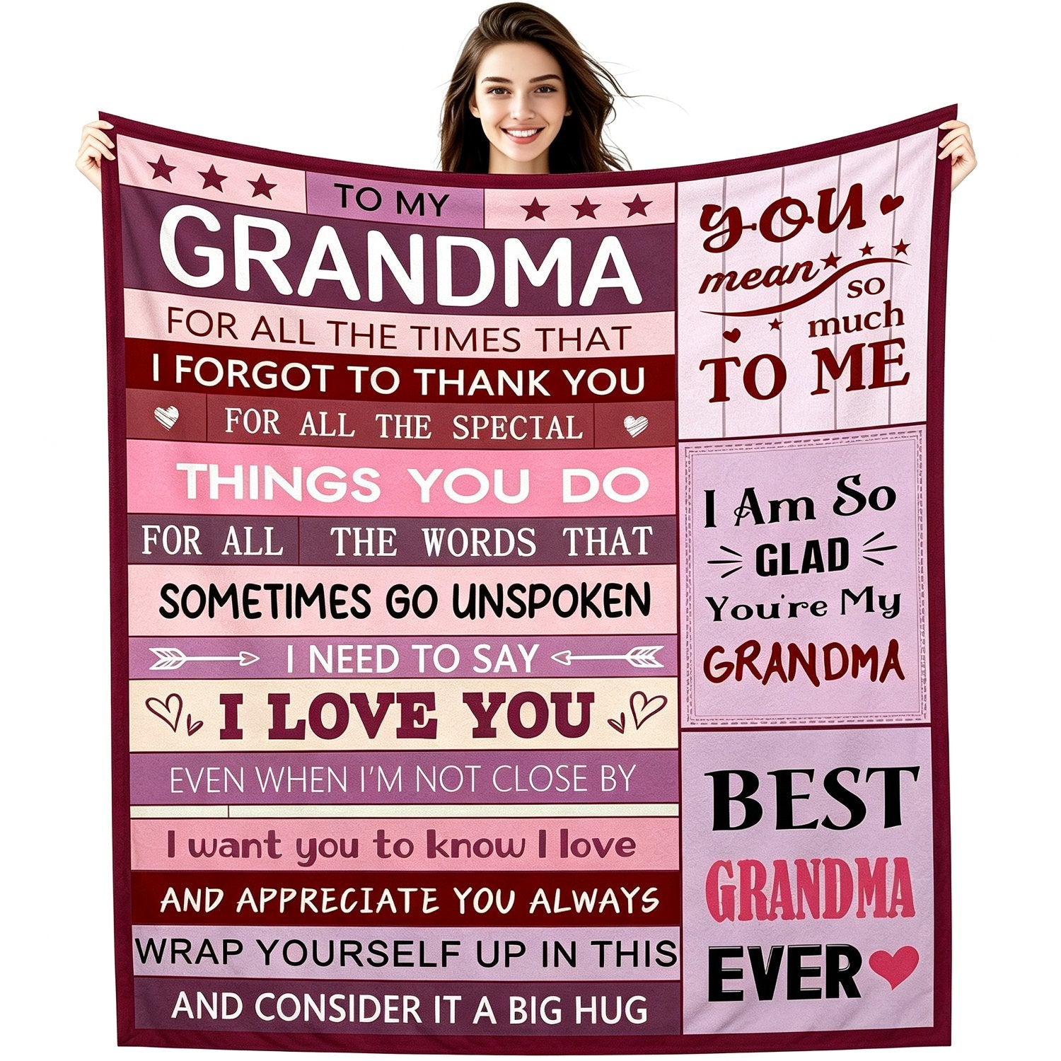 To My Grandma Sentimental Throw Blanket