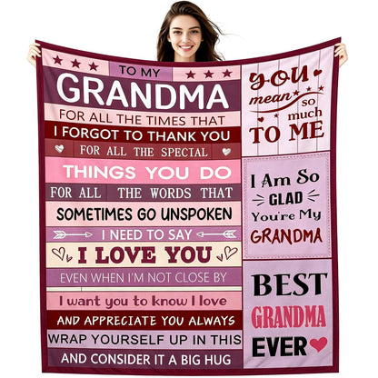 To My Grandma Sentimental Throw Blanket