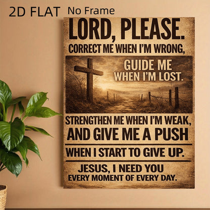 Lord Please Guide Me Christian Prayer Canvas Wall Art