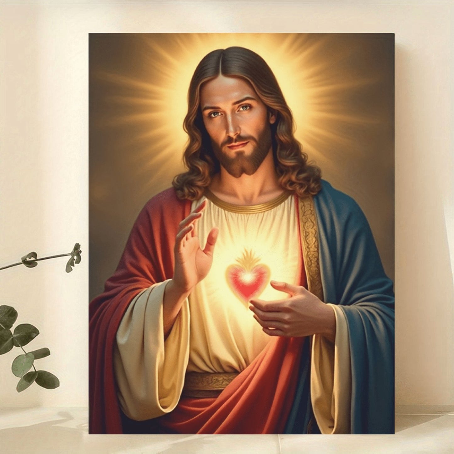 Sacred Heart of Jesus Christian Canvas Wall Art