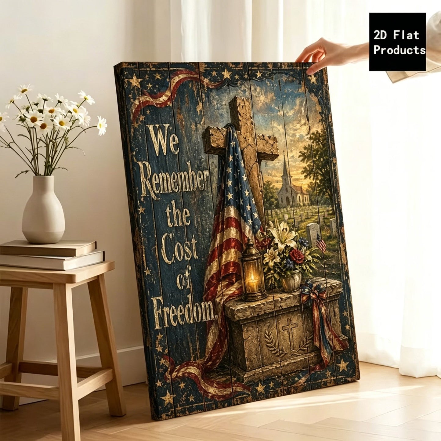 We Remember the Cost of Freedom Memorial Canvas Wall Art